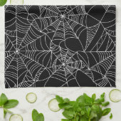 気色悪い蜘蛛の巣 キッチンタオル (折り畳み)