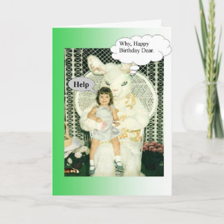 気色悪い誕生日のバニー カード