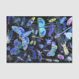 気色悪いCrawliesの昆虫のティッシュペーパー|のゴシックの黒 薄葉紙