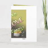 気色悪くおよびかわいいです-誕生日の頭脳カード カード (裏面)