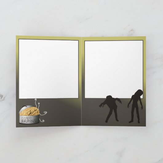 気色悪くおよびかわいいです-誕生日の頭脳カード カード (内部)