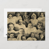 気色悪くビクトリアンで邪悪な子供のポートレートのヴィンテージ ポストカード (正面/裏面)