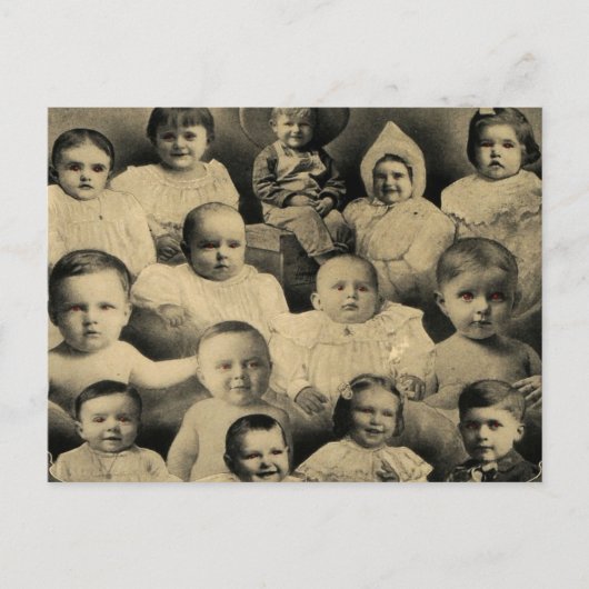 気色悪くビクトリアンで邪悪な子供のポートレートのヴィンテージ ポストカード (正面)