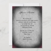 気色悪くビクトリアンなワタリガラス家族のハローウィンパーティ 招待状 (裏面)