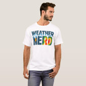 気象おたく | 気象レーダー及び稲妻 Tシャツ (正面フル)