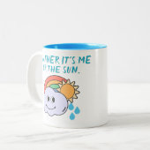 気象おもしろい引用文 ツートーンマグカップ (正面左)