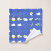 気象シンプル記号 バスタオルセット (ウォッシュタオル)