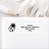 気象シンボル差出人住所ラベル ラベル (インサイチュ)