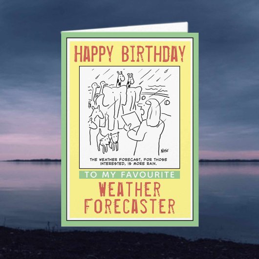 気象予報士へのハッピーバースデー カード