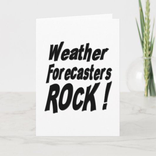 気象予報士ロック！グリーティングカード カード (正面)