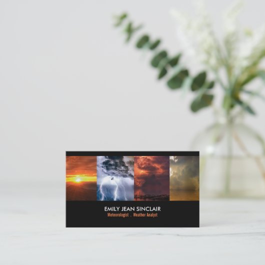 気象予報士、気象予報士 名刺 (スタンド正面)