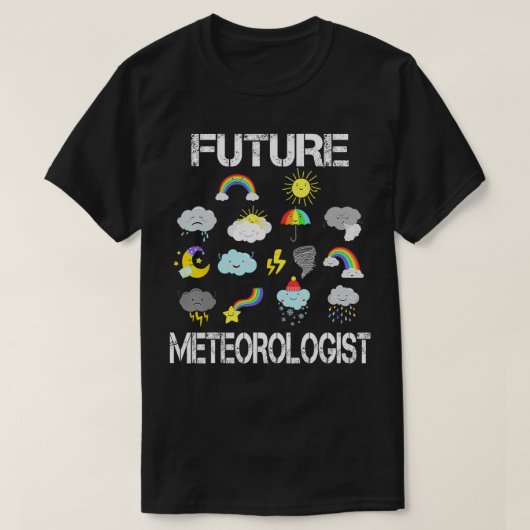 気象予報未来気象予報士 Tシャツ (デザイン正面)