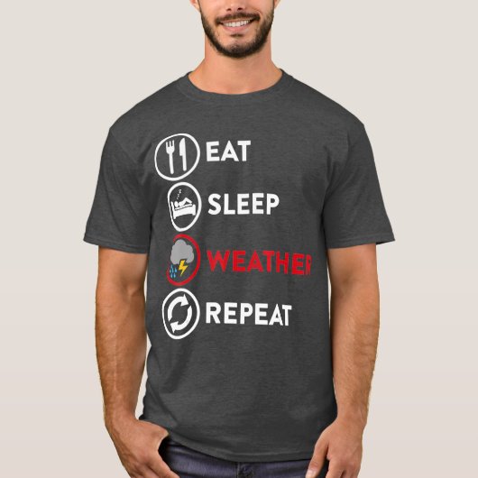 気象予報気象予報士ストームチェザーギフト Tシャツ (正面)