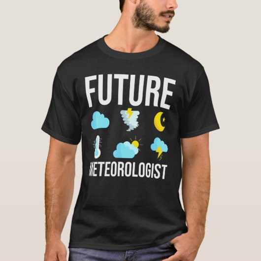気象予報気象予報未来気象学 Tシャツ (正面)