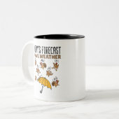 気象予報鳥の気象 ツートーンマグカップ (正面左)