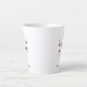 気象学おもしろい雨天及び傘 カフェラテマグ (正面)