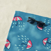 気象学おもしろい雨天及び傘 ビーチタオル (インサイチュ)