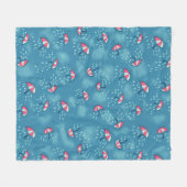 気象学おもしろい雨天及び傘 フリースブランケット (正面(横))