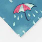 気象学が楽しくなる 雨の日と傘 フリースブランケット (角)