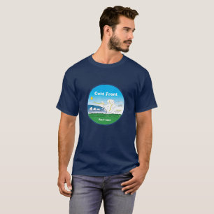 気象学の寒冷前線-リングや輪の青 Tシャツ