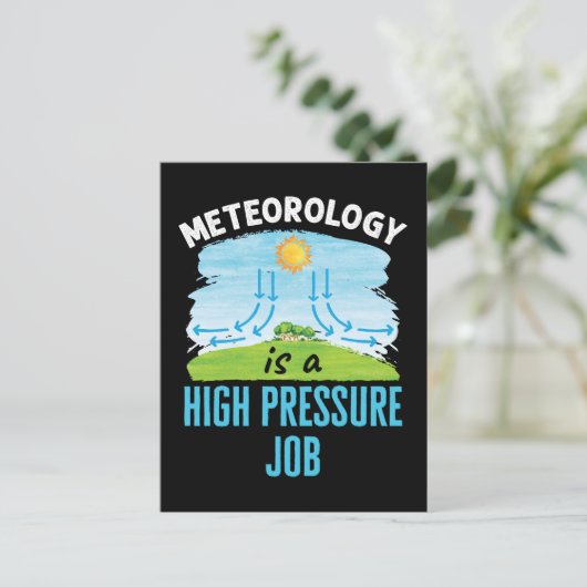 気象学は高圧的な仕事の天気だ ポストカード (スタンド正面)