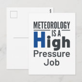 気象学は高圧的な仕事の気象学者である ポストカード (正面/裏面)