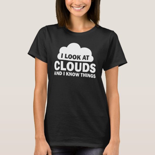 気象学カッコいい士チェザー予報雲 Tシャツ (正面)