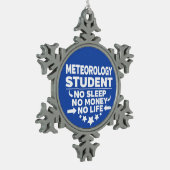 気象学生No Life or Money スノーフレークピューターオーナメント (左)