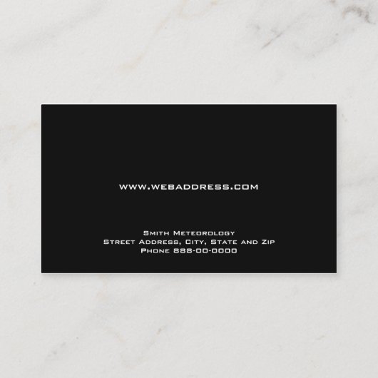 気象学者の名刺 名刺 (裏面)