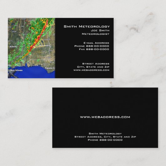 気象学者の名刺 名刺 (正面/裏面)