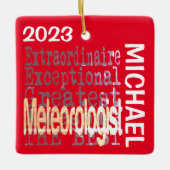 気象学者カスタム異常 セラミックオーナメント (正面)