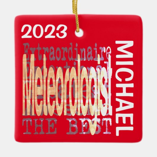 気象学者カスタム異常 セラミックオーナメント (正面)