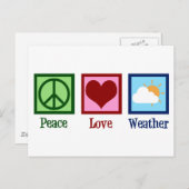 気象学者ピースラブ天気 ポストカード (正面/裏面)