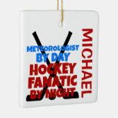 気象学者ラブホッケーカスタム セラミックオーナメント (右)