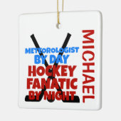 気象学者ラブホッケーカスタム セラミックオーナメント (左)