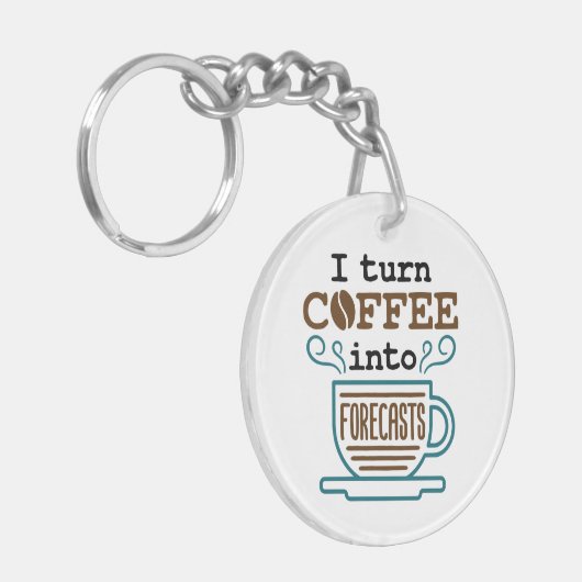 気象学者Iがコーヒーを予報に変える キーホルダー (正面左)