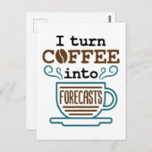 気象学者Iがコーヒーを予報に変える ポストカード (正面/裏面)