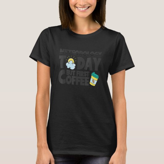 気象気象予報気象予報 Tシャツ (正面)
