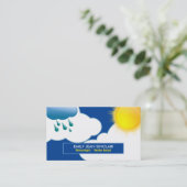 気象鮮やかアイコンデザイン、気象学者 名刺 (スタンド正面)