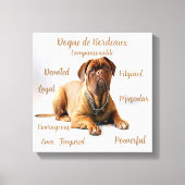 気質が合った犬が猫背のキャンバス キャンバスプリント (正面)