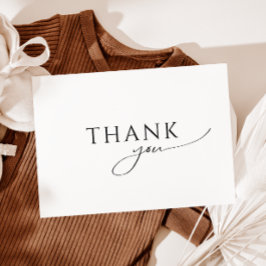 気軽でジェンダーニュートラルなフラットベイビーシャワー サンキューカード