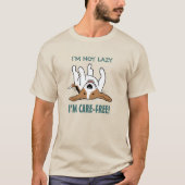 気軽なビーグル - カスタマイズ可能なテキストの愛らしい犬 Tシャツ (正面)