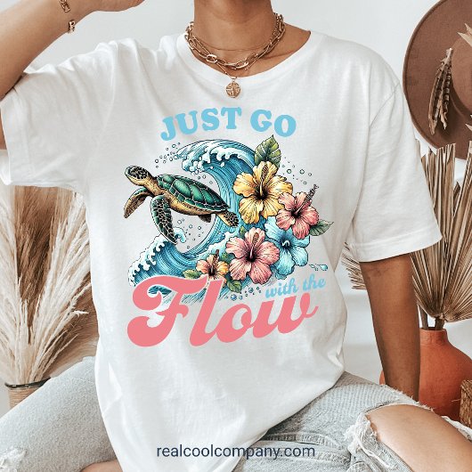 気軽なビーチTシャツ - 流れに身を任せて トライブレンドTシャツ