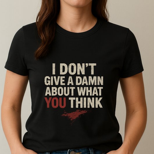 気軽なTシャツ; 可愛いお茶目な大人 私は気にしない Tシャツ
