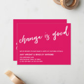 気軽に変える 新しい住所 ラズベリー カード (正面/裏面インサイチュ)