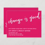 気軽に変える 新しい住所 ラズベリー カード (正面/裏面)