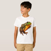気迫ある大きなカエル Tシャツ (正面フル)