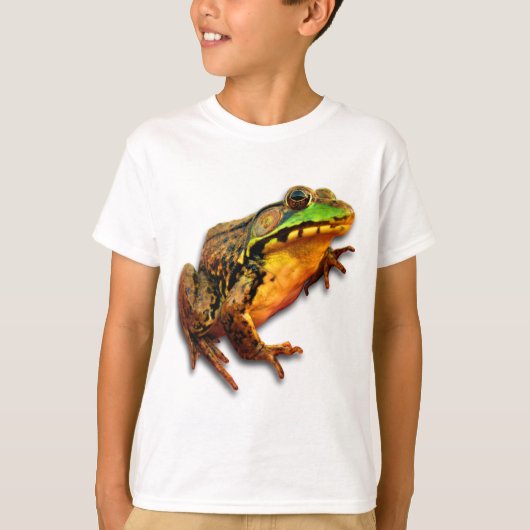 気迫ある大きなカエル Tシャツ (正面)