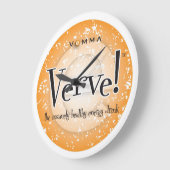 気迫のチームリーダーの柱時計 ラージ壁時計 (傾斜)