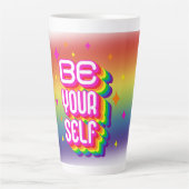 気違いになれ カフェラテマグ (正面)